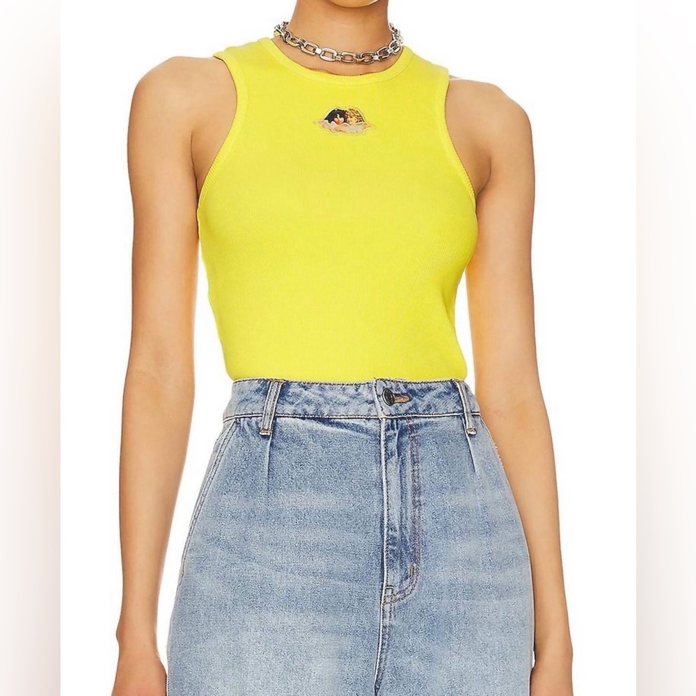 Fiorucci Yellow Ribbed Tank